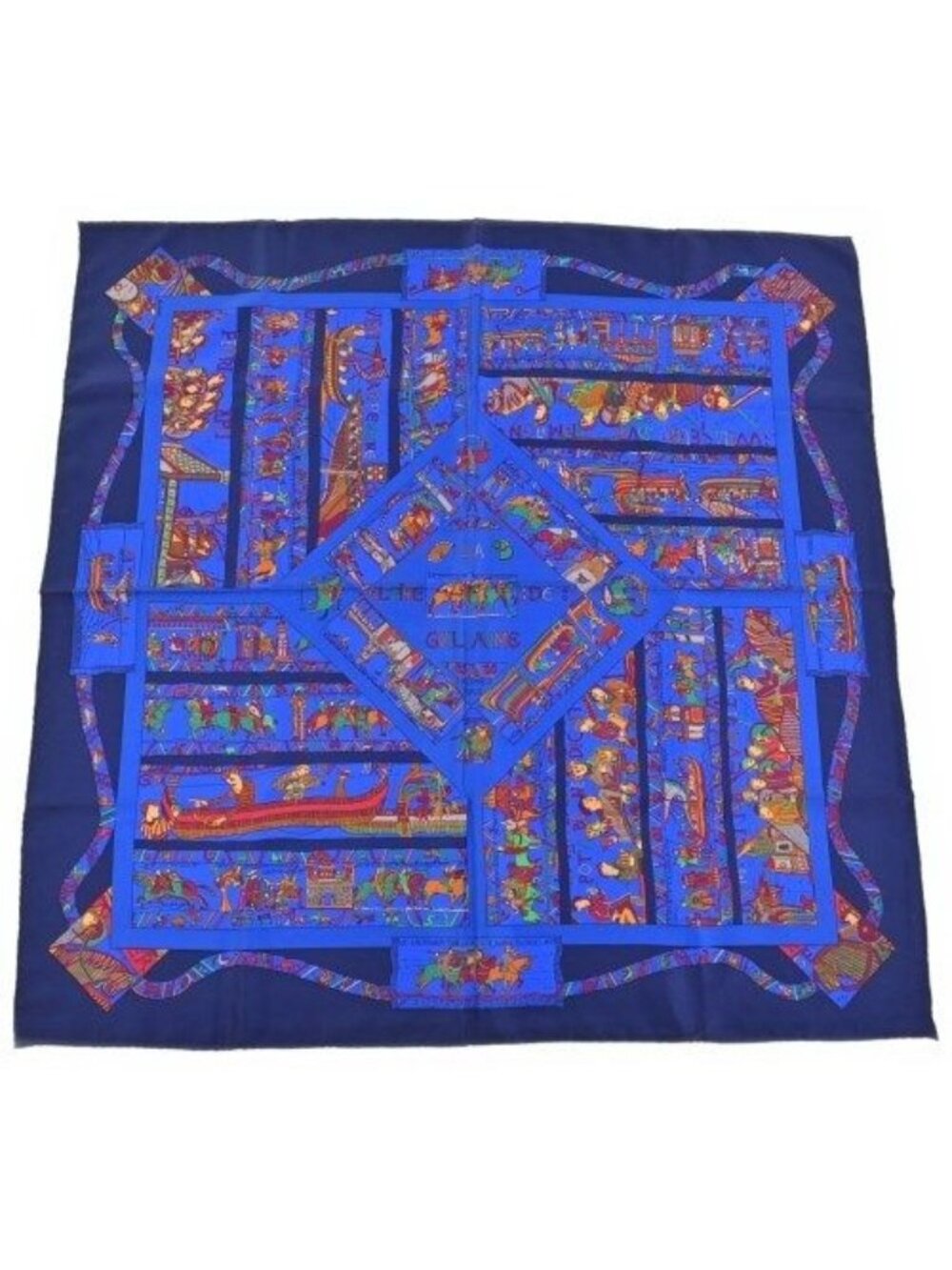 Hermes Bandana Scarf Blue